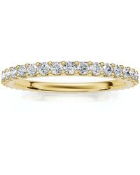 Pompeii3 3/8Ct Diamond Eternity Ring 14K Rose Stackable Wedding Band in ...