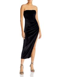 Bardot - Strapless Velour Cocktail And Party Dress - Lyst