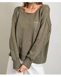Eesome - Elena Distressed Sweater - Lyst