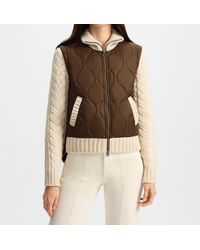 Veronica Beard - Patra Knit-Sleeve Quilted Jacket - Lyst