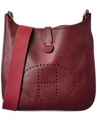 Hermès - Red Clemence Leather Evelyne I Gm (authentic Pre-owned) - Lyst