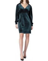 Dex - Velvet Mini Dress - Lyst