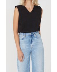 Citizens of Humanity - Zosia Padded Shoulder V Neck Top - Lyst