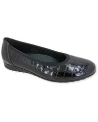 Gabor - Croc Ballet Flat - Lyst