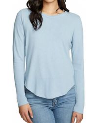 Chaser Brand - Long Sleeve Crew Neck Shirttail Tee - Lyst