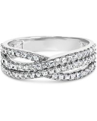 Haus of Brilliance - 10K 3/4 Cttw Princess Natural Diamond Split Shank And Weave Band Ring - Lyst
