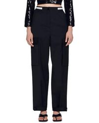Sandro - Pre-Loved Wide Leg Twill Cargo Pant - Lyst