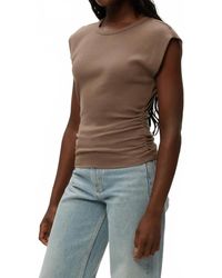 Michael Stars - Joni Power Shoulder Tee - Lyst