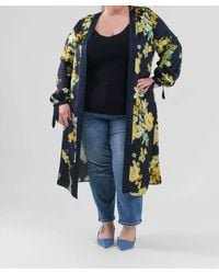 Marée Pour Toi - Printed Floral Long Sleeve Duster - Lyst