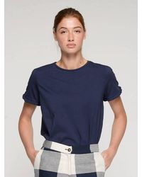 Vilagallo - Ruffle Trim Tee - Lyst