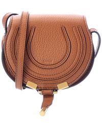 Chloé Marcie Nano Leather Shoulder Bag - Brown