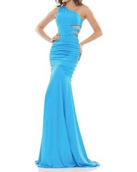 Colors Dress - Matte Lycra Cut-Out One Shoulder Prom Gown - Lyst
