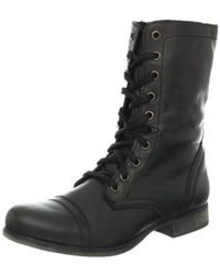 Steve Madden - Troopa Leather Lace Up Combat Boots - Lyst