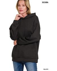 TRUEDAMES - Oversized Scuba Hoodie With Kangaroo Pocket - Lyst