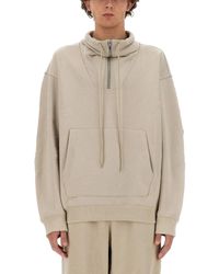 Helmut Lang - Half-Zip Sweatshirt With High Collar - Lyst
