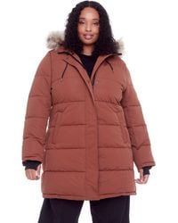 Alpine North - Aulavik Plus Vegan Down (Recycled) Mid-Length Hooded Parka Coat (Plus Size) - Lyst