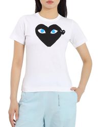 Comme des Garçons - Ladies Short-Sleeve Hearts Print Cotton T-Shirt - Lyst