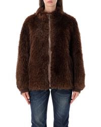 S.W.O.R.D - Faux Fur Zip-Up Jacket - Lyst