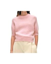 White + Warren - Cashmere Featherweight Puff Sleeve Crew Sweater - Lyst