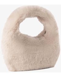Lamarque - Alix Mini Faux Fur Hobo Bag - Lyst