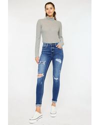 Kancan - High Rise Ankle Skinny Jeans - Lyst