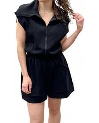 Rae Mode - Luxe Cap Sleeve Romper - Lyst