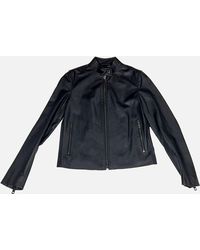 Bally - 6230542 Lamb Leather Bomber Jacket - Lyst