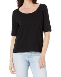 Lilla P - Elbow Sleeve Ballet Neck Top - Lyst