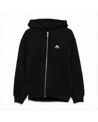 Marine Serre - Relaxed Fit Zip-Up Hoodie With Drawstring Hood - Lyst