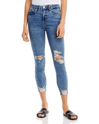 GOOD AMERICAN - Good Waist Organic Cotton Cropped Skinny Jeans - Lyst