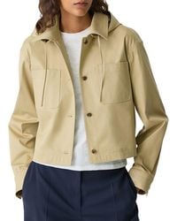 Theory - Hood Crop Jacket - Lyst