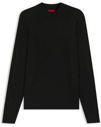 HUGO - Slim-Fit Sweater With High Neckline - Lyst