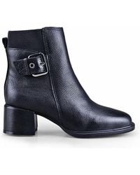 BOTTER - Couro Burnish Preto Short Boot - Lyst