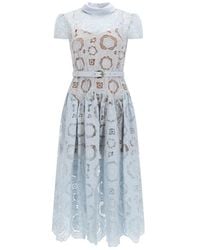 Self-Portrait - Light Midi Dress - Lyst