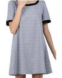 Pol - Stripe T-Shirt Dress - Lyst