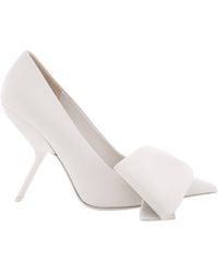 Ferragamo - Erica 105 Leather Bow Stiletto Pumps - Lyst