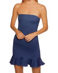 Susana Monaco - Strapless Ruffle Hem Tube Mini Dress - Lyst