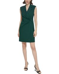 Calvin Klein - Collar Polyester Sheath Dress - Lyst