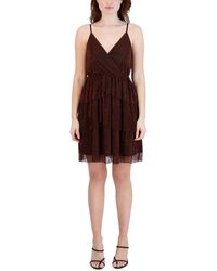 BCBGeneration - Metallic Mini Cocktail And Party Dress - Lyst