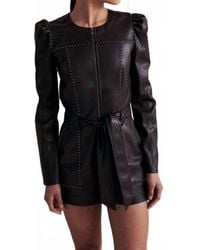 Saylor - Lora Faux Leather Romper - Lyst