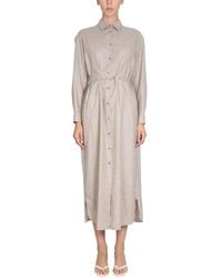 Aspesi - Wool Blend Shirt Dress - Lyst