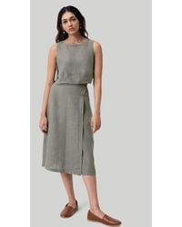 REISTOR - Hemp Overlap Midi Skirt - Lyst