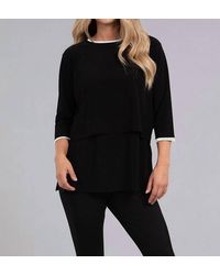 Sympli - Tipped Go To Cropped T Cropped Sleeve Top - Lyst