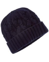 Amicale Cashmere - Chunky Cable Cuffed Wool & Cashmere-Blend Hat - Lyst