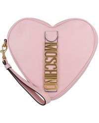Moschino - Heart Shaped Belt Logo Wristlet - Lyst