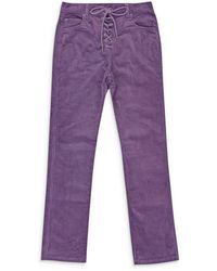 CALLIPYGIAN - Stretch Curduroy Lace-Up Jeans - Lyst