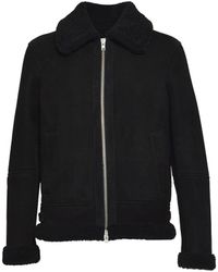 DFOUR® - Suede Shearling Jacket - Lyst