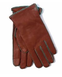 Echo - Stitched Leather Gloves - Lyst