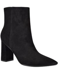 Nine West - Cacey 9x9 Leather Pointed Toe Ankle Boots - Lyst