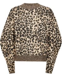 Nude - Long-Sleeve Sweater With Bold Animal Print - Lyst